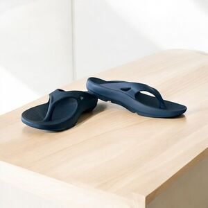 HUHV Arch Support Flip Flops Navy Mens 10 Orthotic Comfort Sandals